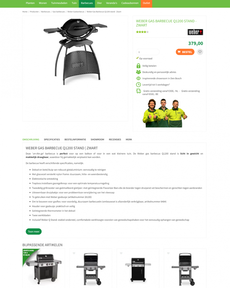 Optimalisatie productpagina webshop