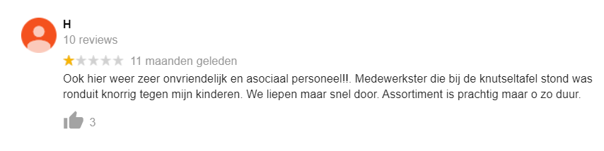 Review klantvriendelijkheid