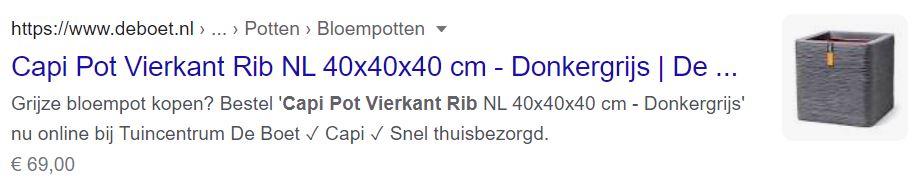 Paginatitel webshop
